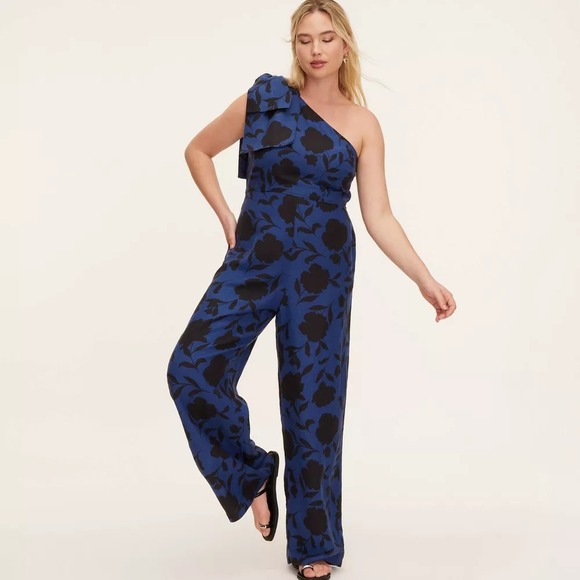 New! Kate Spade x Target Size 8 Classic Rose Jumpsuit Navy Blue/Black Medium / M - Picture 4 of 8